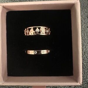 Elegant Rose Gold-Tone Women's Ring Set